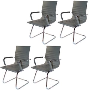 Kit Com 4 Cadeira Fixa Interlocutor Charles Eames Esteirinha 11A