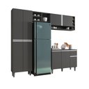Ver imagem 3 de Cozinha Compacta Vanessa 230cm Cinza Ajl Móveis