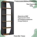 Ver imagem 3 de Estante Livreiro Multiuso 05 Prateleiras Preto Mel Proddy