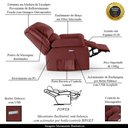 Ver imagem 2 de Poltrona do Papai Reclinável Sala de Cinema Barcelona Elétrica Touch Massagem Usb Pu Vermelho