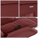 Ver imagem 6 de Poltrona do Papai Reclinável Sala de Cinema Barcelona Elétrica Touch Massagem Usb Pu Vermelho