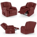Ver imagem 4 de Poltrona do Papai Reclinável Sala de Cinema Barcelona Elétrica Touch Massagem Usb Pu Vermelho