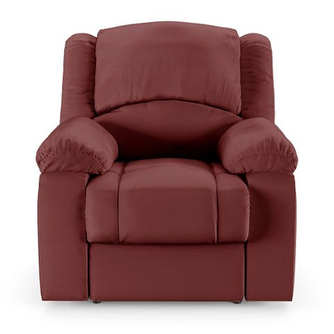 Poltrona do Papai Reclinável Sala de Cinema Barcelona Elétrica Touch Massagem Usb Pu Vermelho