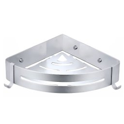 Suporte Prateleira Aço Inox Canto Porta Utensílio Multiuso Banheiro Cozinha - 1