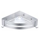 Ver imagem 1 de Suporte Prateleira Aço Inox Canto Porta Utensílio Multiuso Banheiro Cozinha