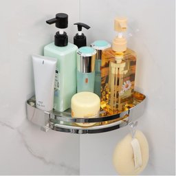 Suporte Prateleira Aço Inox Canto Porta Utensílio Multiuso Banheiro Cozinha - 6