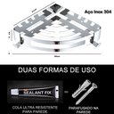 Ver imagem 4 de Suporte Prateleira Aço Inox Canto Porta Utensílio Multiuso Banheiro Cozinha