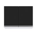 Ver imagem 3 de Armário de Cozinha Modulado de Canto 7 Peças Cp34 Balcão sem Tampo Branco-preto - Lumil