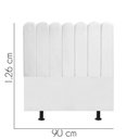 Ver imagem 2 de Cabeceira para Cama Box Solteiro 90 Cm Alanis:branco