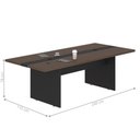 Ver imagem 4 de Mesa de Reunião Retangular Executiva Premium 6 Lugares MDP 240cm Freijó Preto Mais de Casa