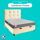 Ver imagem 4 de Conjunto Cama Box Bau Bege Casal + Colchão D23 Pro Inducol + Cabeceira