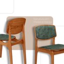 Ver imagem 5 de Mesa Selene Tampo 135cm Laminado com 4 Cadeiras Malta Moderna Mobília
