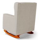 Ver imagem 3 de Poltrona de Amamentação e Descanso Zoe com Base Balanço e Puff Linho Bege - Desk Design