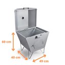 Ver imagem 2 de Churrasqueira Econômica de Chapa Galvanizada Prata Olibox