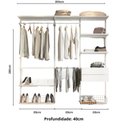 Ver imagem 3 de Closet Aberto Modulado Casal 205cm Eminence Branco