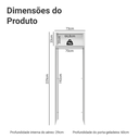 Ver imagem 2 de Porta-Geladeira 73 cm 1 Porta Basculante Branco Stella Madesa