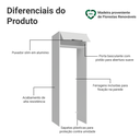 Ver imagem 3 de Porta-Geladeira 73 cm 1 Porta Basculante Branco Stella Madesa