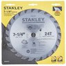 Disco de Serra Circular 7-1/4'' C/ 24 Dentes - Stanley - 2