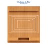 Painel para TV até 72 Polegadas 250cmx185,5cm 100% MDF Ripado com Nicho Aloe CabeCasa MadeiraOriginals - 4