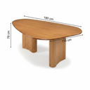 Ver imagem 3 de Mesa de Jantar 180cm em Madeira Maciça Orgânica Castanho