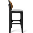 Ver imagem 7 de Kit 5 Banquetas Alta Bar Cozinha Jantar Betta L02 Preto Couríssimo Whisky Linho Cinza - Lyam Decor