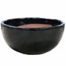 Vaso Bacia Cuia Cerâmica Planta Grande Preto Bina 40x19cm TS Brasil - 1