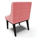 Ver imagem 7 de Cadeira Estofada para Sala de Jantar Base Fixa de Madeira Preto Lia Suede Rosê - Ibiza