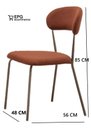 Ver imagem 7 de Par de Cadeiras Luxo Linho Terracota e Base Champagne