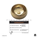 Ver imagem 2 de Cuba De Apoio Para Banheiro Redonda Louça Cerâmica 41 cm Morganita Pingoo.casa - Dourado