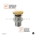 Ver imagem 4 de Cuba De Apoio Para Banheiro Redonda Louça Cerâmica 41 cm Morganita Pingoo.casa - Dourado