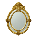 Ver imagem 1 de Espelho Decorativo Dourado Ideal para Quarto Banheiro e Hall 105x140x10cm
