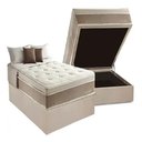 Ver imagem 1 de CONJUNTO BAU + COLCHÃO HERVAL DIPLOMAT MOLAS MAXSPRING CASAL 138X188X 85