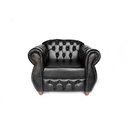 Ver imagem 1 de Poltrona Chesterfield Luís Xv Clássica Capitonê Retrô - Preto