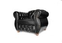 Ver imagem 7 de Poltrona Chesterfield Luís Xv Clássica Capitonê Retrô - Preto