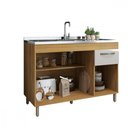 Ver imagem 3 de Balcão 1,19 para Pia Home - 3 Portas 1 Gaveta Mdp 120cm - Fiorello