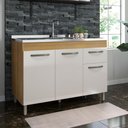 Ver imagem 2 de Balcão 1,19 para Pia Home - 3 Portas 1 Gaveta Mdp 120cm - Fiorello