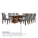 Ver mais imagens de Conjunto Sala de Jantar Tampo 200x90cm Vidro/MDF Genova com 8 Cadeiras Smart Plus
