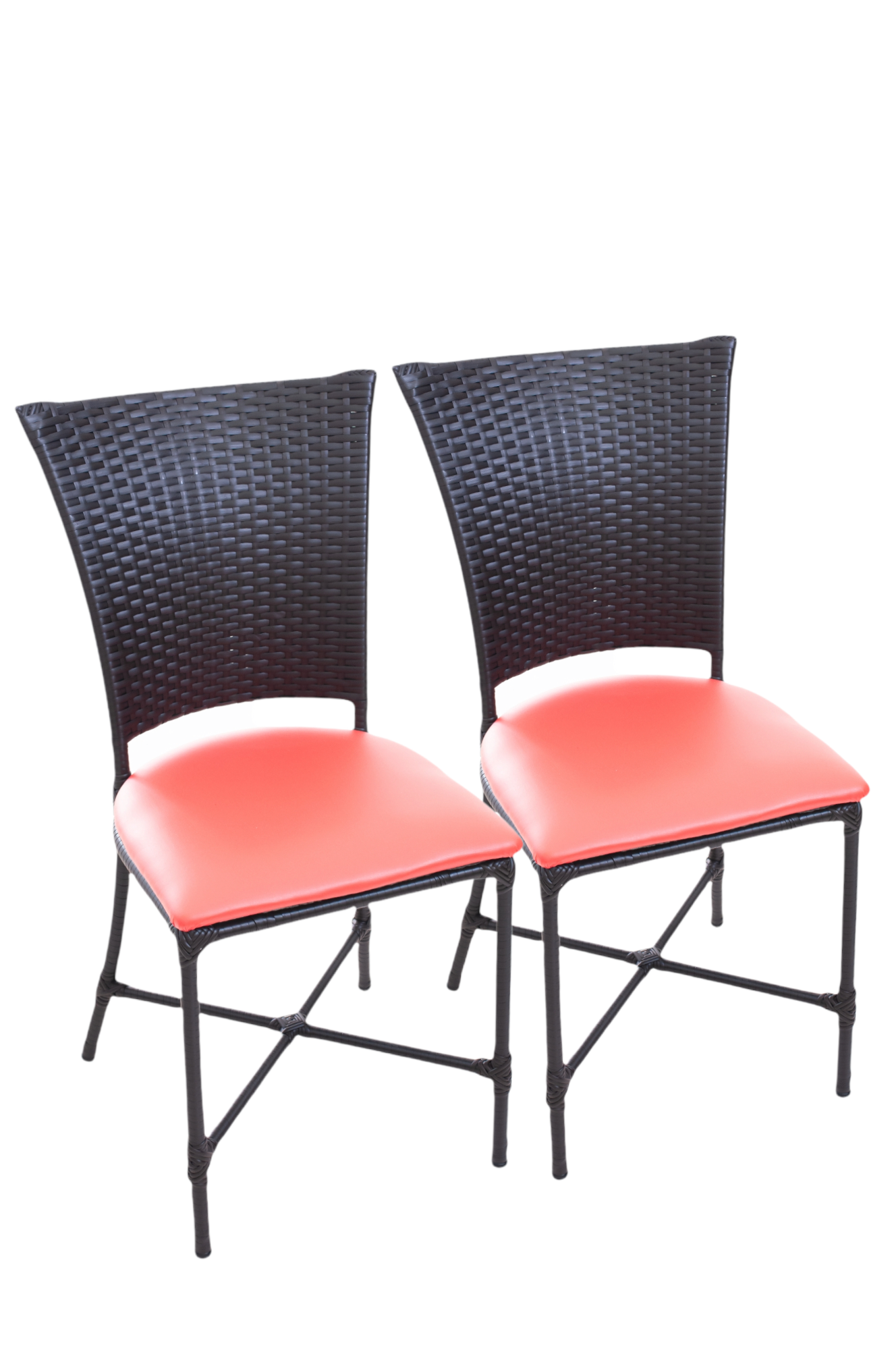 Cadeiras Estofadas Mesa Jantar de Fibra Sintetica:vermelho - 2