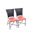 Ver imagem 2 de Cadeiras Estofadas Mesa Jantar de Fibra Sintetica:vermelho
