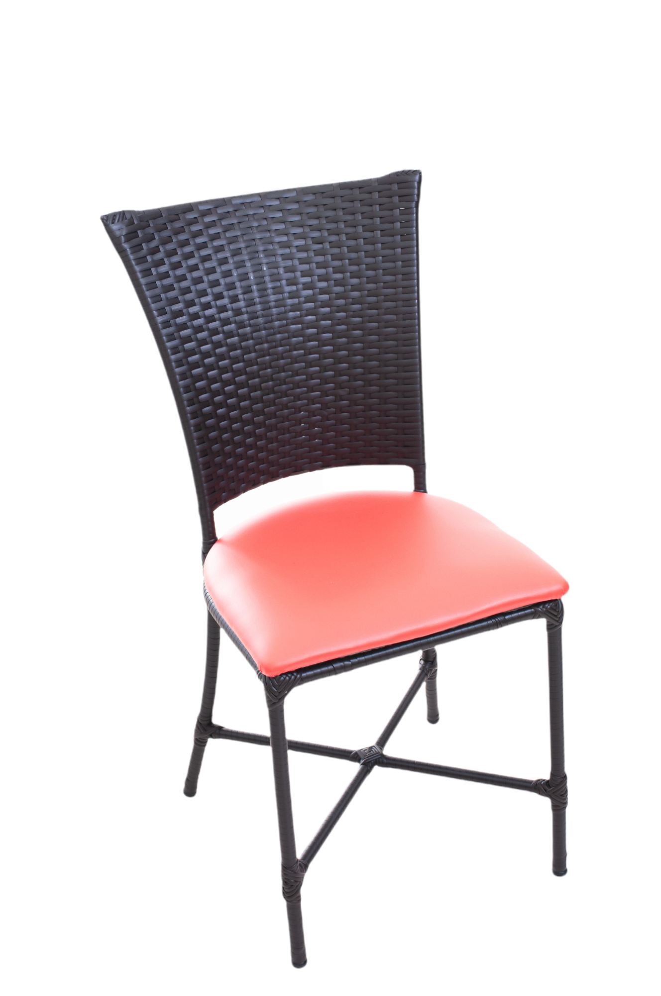 Cadeiras Estofadas Mesa Jantar de Fibra Sintetica:vermelho - 3