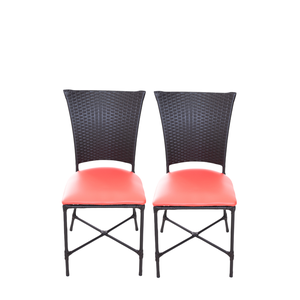 Cadeiras Estofadas Mesa Jantar de Fibra Sintetica:vermelho