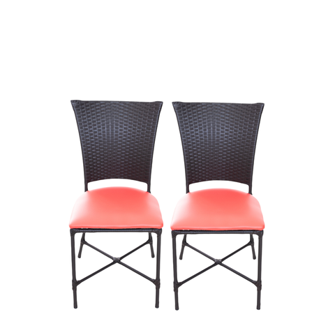 Cadeiras Estofadas Mesa Jantar de Fibra Sintetica:vermelho