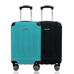 Kit Duas Malas de Bordo Pp Rígidas 360º - Gladiador A5mb Cor:preto e Turquesa