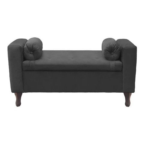 Recamier Baú Félix 160cm Suede Grafite