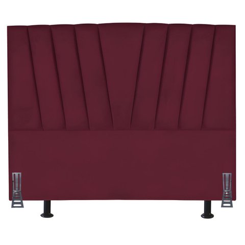 Cabeceira Cama Box King 195 Cm Joana em Suede com Frame:bordô