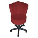 Ver imagem 2 de Cadeira Mocho Pétala Giratória para Estética Consultório Veludo Vermelho Bz Home Decor