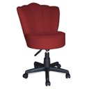 Ver imagem 4 de Cadeira Mocho Pétala Giratória para Estética Consultório Veludo Vermelho Bz Home Decor