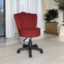 Ver imagem 1 de Cadeira Mocho Pétala Giratória para Estética Consultório Veludo Vermelho Bz Home Decor