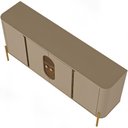 Ver imagem 7 de Aparador Buffet para Sala de Jantar 4 Portas 180cm Orgânico Industrial Bessa B02 Fendi Carvalho -
