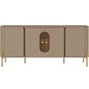 Ver imagem 2 de Aparador Buffet para Sala de Jantar 4 Portas 180cm Orgânico Industrial Bessa B02 Fendi Carvalho -
